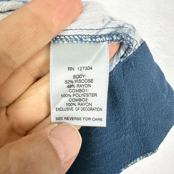 John Mark Print Embroidered Kimono Size Medium Floral Patchwork Boho - Picture 8 of 8